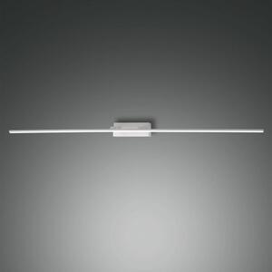 Fabas Luce Nala LED tükörvilágítás, fehér, szélesség 110 cm, fém, Fehér / opál, Fürdőszoba, fém, Modern