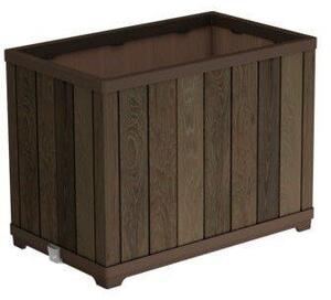 Keter Deco Rectangle Tall Walnut műanyag virágláda 76 x 45,5 x 55 cm