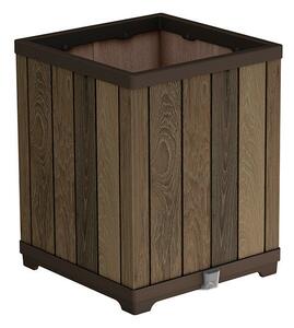 Keter Deco Square Tall Walnut műanyag virágláda 45,5 x 45,5 x 55 cm