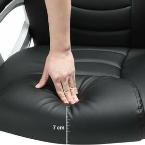 SONGMICS Ergonomikus Irodai Szék - Fekete PU Bőr, Állítható Magasság