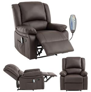 Pepita COMFORT XXL dönthető Masszázsfotel 8 masszázspont, melegítő funkció, távirányító - Barna