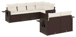 VidaXL Polyrattan Kerti Ülőgarnitúra - 7 részes, Barna