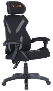The G-Lab Gamer szék - KS BARIUM BLACK (fekete; állítható magasság; áll. kartámasz)