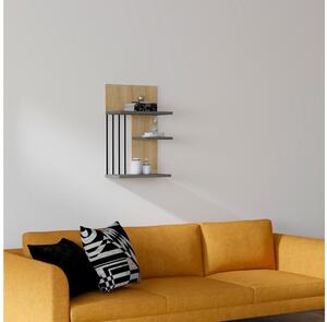 Asir Fali polc NEZMA 60x40 cm bézs/antracit AS0784