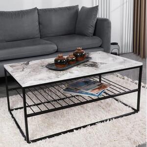 Asir Kávésasztal ASUDE 43x95 cm fekete/fehér AS0885
