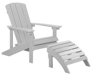 Kerti szék ADIRONDACK Világosszürke