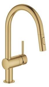 Mosogató csaptelep GROHE Minta forgó karral, 2 áram csiszolt Cool Sunrise 32321GN2
