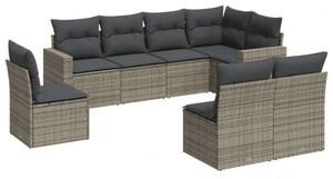 VidaXL Polyrattan Kerti Ülőgarnitúra - Szürke - 8 részes