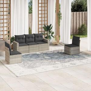 VidaXL Polyrattan Kerti Ülőgarnitúra - 5 részes - Világosszürke