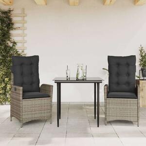 VidaXL Polyrattan Kerti Étkezőgarnitúra - 3 részes