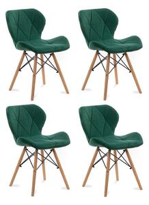 Konsimo Sp. z o.o. Sp. k. KÉSZLET 4x Étkezőszék TRIGO 74x48 cm világoszöld/bükkfa KO0148