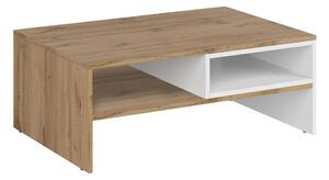 Konsimo Sp. z o.o. Sp. k. Kávésasztal DAMINO 35,5x90 cm barna/fehér KO0102