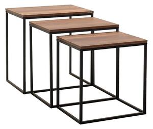 Adore Furniture KÉSZLET 3x Kávésasztal barna AD0156