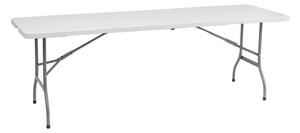 Vivid Összecsukható Kerti Asztal - 244 cm, HDPE, Fehér