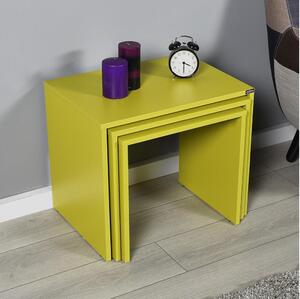 Adore Furniture KÉSZLET 3x Kávésasztal zöld AD0135