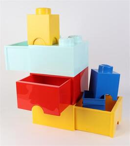 Tárolódoboz, fiókos, LEGO Brick, vízkék (L40051742)