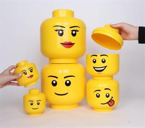 Tárolódoboz, fej, nagy, LEGO, Boy (L40321724)
