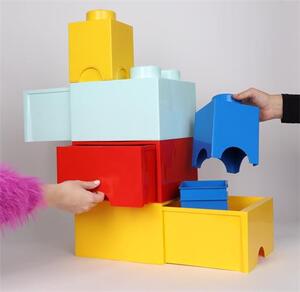 Tárolódoboz, fiókos, LEGO Brick, vízkék (L40051742)