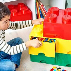 Tárolódoboz, fiókos, LEGO Brick, sárga (L40051732)