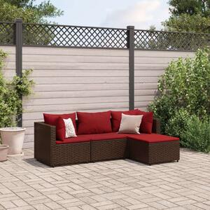 VidaXL Polyrattan Kerti Ülőgarnitúra - 4 részes - Barna