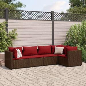 VidaXL Polyrattan Kerti Ülőgarnitúra - 5 részes - Barna