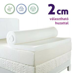 Ortho-Sleepy Memory Topper fedőmatrac - 4 cm, 200x200 cm, Aloe Vera/Silver Protect huzat