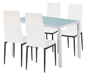 Leziter Midland 4+1 étkező garnitúra fehér-fekete