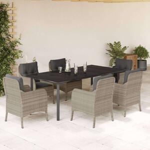 VidaXL Polyrattan Kerti Étkezőgarnitúra - 7 részes