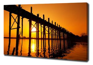 Vászonfotó Bridge naplemente