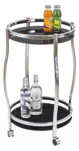 Halmar Mobil bárasztal BAR 71x42 cm króm/fekete HA0096