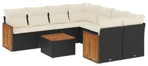 VidaXL Polyrattan Kerti Ülőgarnitúra - 9 részes