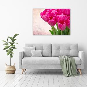 Egyedi vászonkép Rózsaszín tulipánok