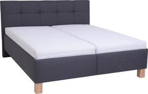 POHODA Kárpitozott ágy tárolóhellyel matrac nélkül MARIA 160x200 cm szürke PO0013