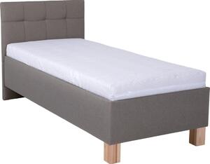 POHODA Kárpitozott ágy tárolóhellyel matrac nélkül MARIA ONE 90x200 cm taupe PO0064