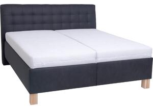 POHODA Kárpitozott ágy tárolóhellyel matrac nélkül VIOLET 160x200 cm antracit PO0032