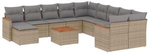 VidaXL Polyrattan Kerti Ülőgarnitúra - 12 részes