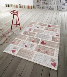 Szőnyeg Shabby love piros Made in Italy