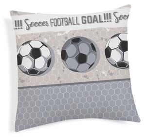 Párnahuzat futball szürke 40x40 cm MADE IN ITALY