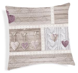 Párnahuzat SHABBY love lila 40x40 cm MADE IN ITALY