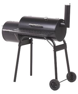 Faszén grill KATLA smokerrel Fém Fekete