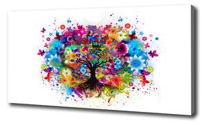 Vászonkép nyomtatás Színes fa