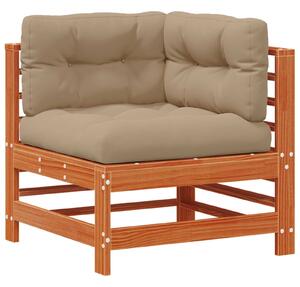 VidaXL Kerti lounge szett 10 pcs Viaszbarna Tömör Fenyőfa