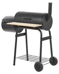 Faszén grill SATAH smokerrel Fém Fekete