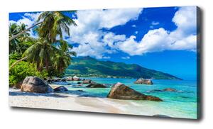 Vászon nyomtatás Seychelles strand