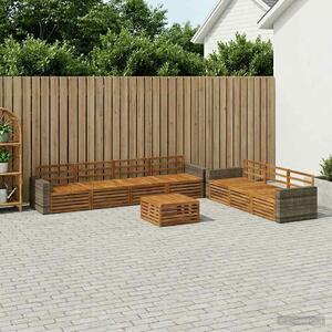 VidaXL Kültéri kanapé szett 8 pcs Természetes 79 x 79 x 37 cm