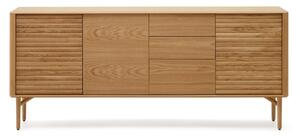 Natúr színű alacsony komód tölgyfa dekorral 200x86 cm Lenon – Kave Home