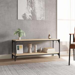Sonoma tölgy színű szerelt fa és acél tv-szekrény 100x33x41 cm