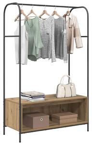 VidaXL Ruhafogó tárolóval Barna Tölgy 100 x 44 x 160 cm Faanyag