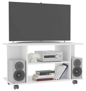 Fehér forgácslap tv-szekrény görgőkkel 80 x 40 x 40 cm