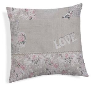 Párnahuzat Romantic shabby rózsaszín 40x40 cm MADE IN ITALY
